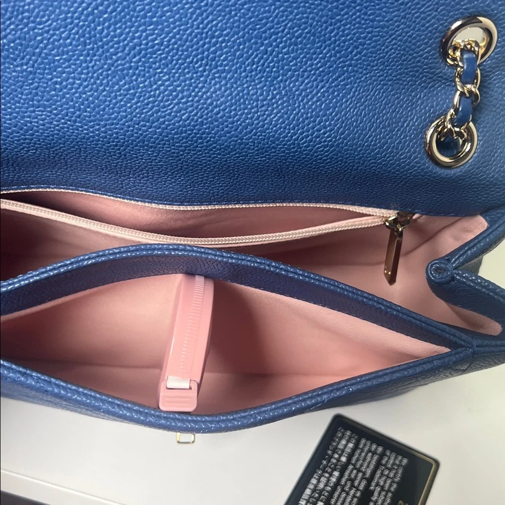 Chanel Data Center Back Pocket Flap Bag Caviar Medium